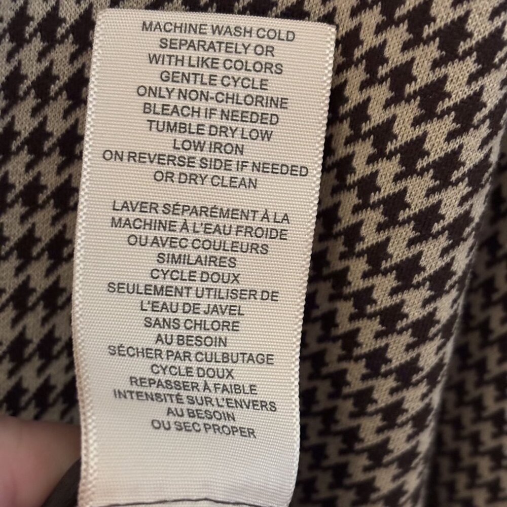 Houndstooth Longline Double-Breasted Blazer By Philosophy Size XL - Picture 8 of 10